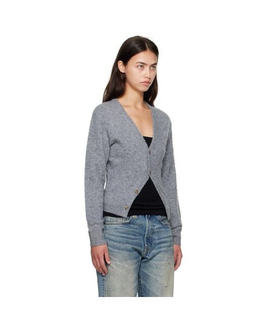 R13 Black Split Hem Cardigan