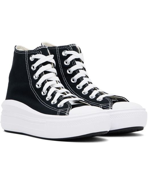 Converse Black & White Chuck Taylor All Star Move High Top Sneaker