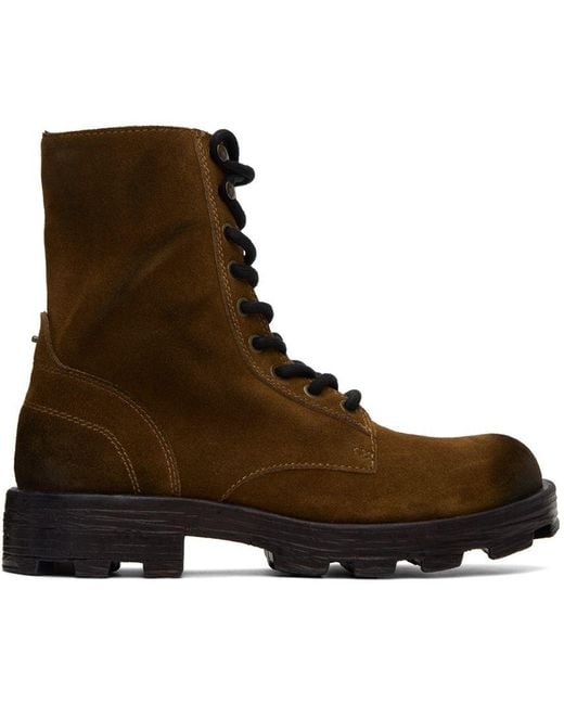 DIESEL Brown D-hammer Boots for men