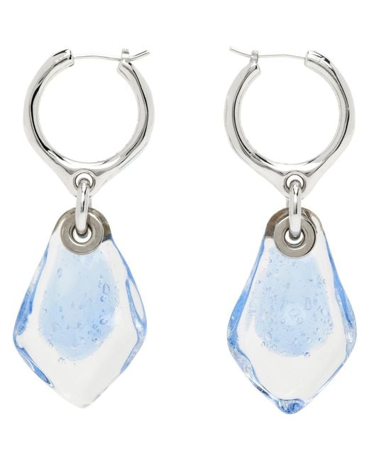 Lanvin Blue Aurore Hoop Earrings