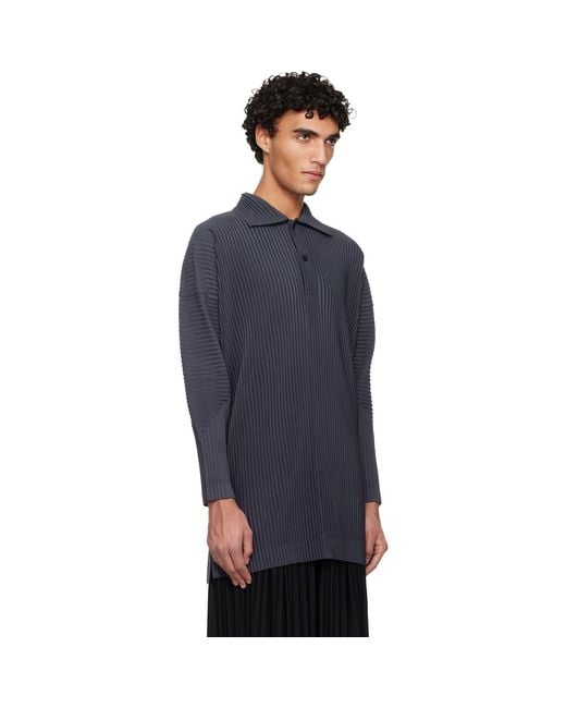 Homme Plissé Issey Miyake Blue Monthly Colors December Polo for men
