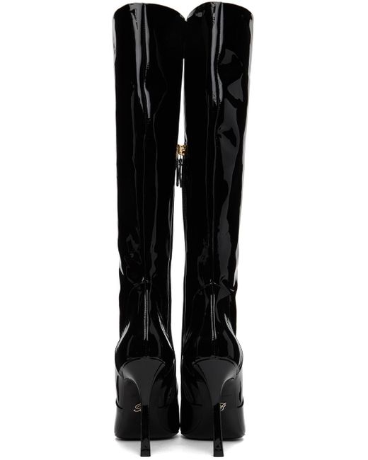 Blumarine Black Pointed Tall Boots