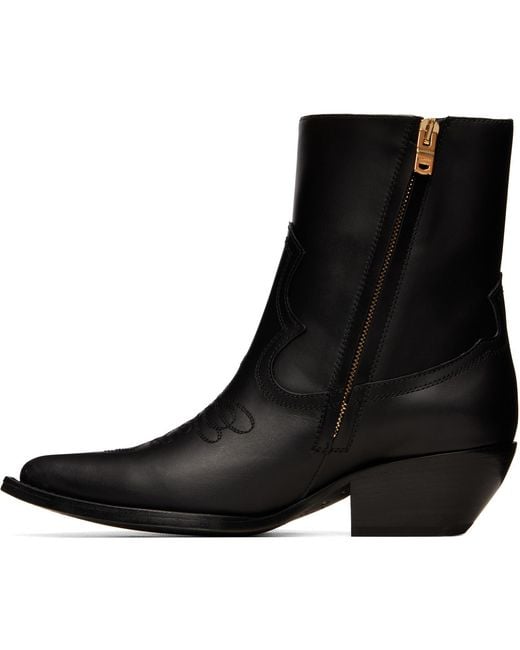Amiri Black Leather Ryder Boots