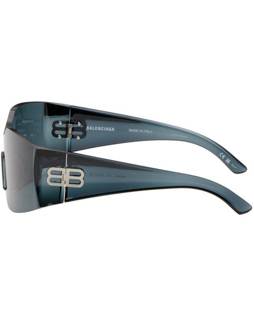 Balenciaga Blue Hourglass Mask Sunglasses for men