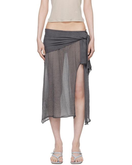 Paloma Wool Black Dakota Midi Skirt