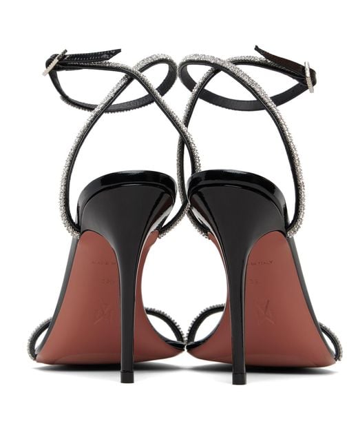 AMINA MUADDI Black Diamante 105 Heeled Sandals