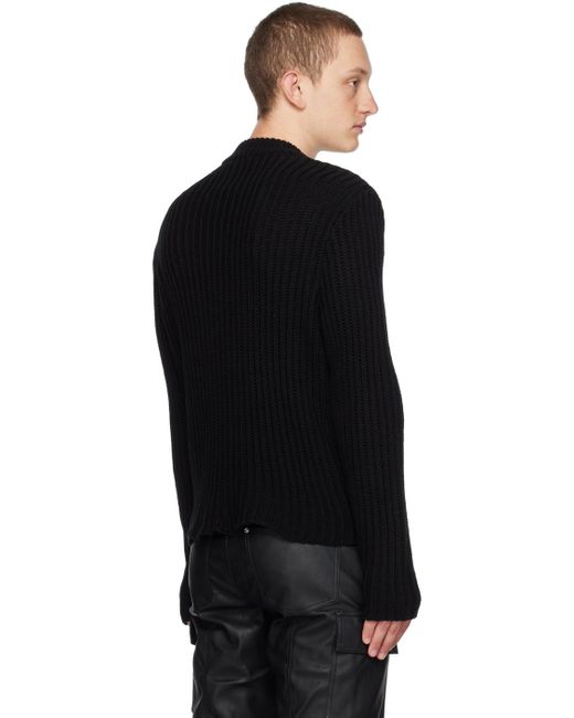 M I S B H V Black Printed Sweater for men