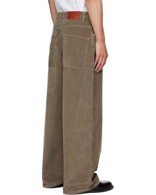 Studio Nicholson Brown Taupe Paulo Trousers for men