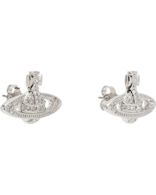 Vivienne Westwood Black Mini Bas Relief Earrings