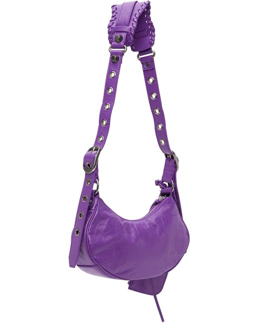 Balenciaga Purple Xs 'le Cagole' Bag