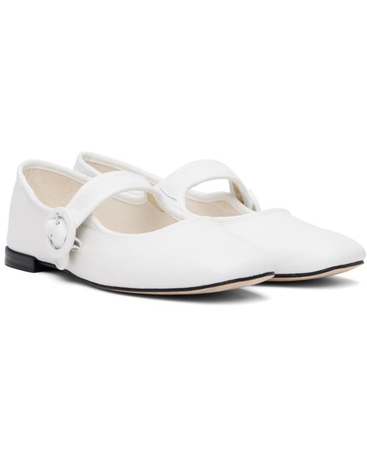 Ballerines De Style Charles Ix Georgia Blanches À Bout Carré Repetto en coloris Black