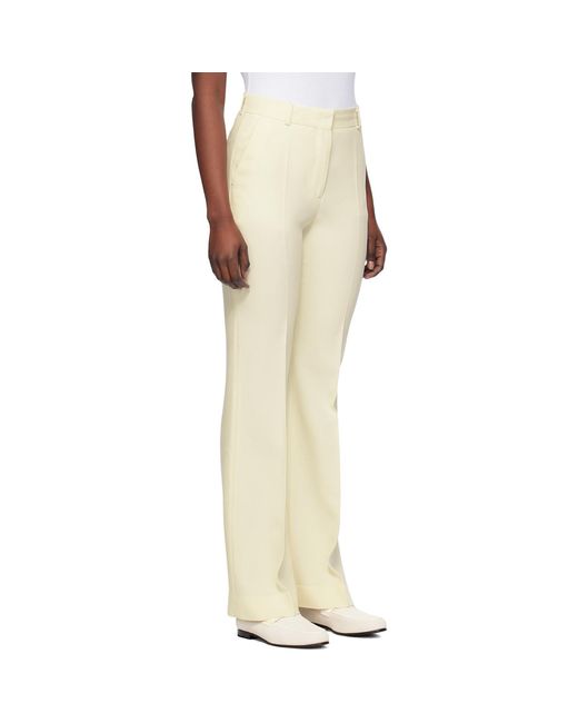 Totême Natural Toteme Off-white Evening Trousers