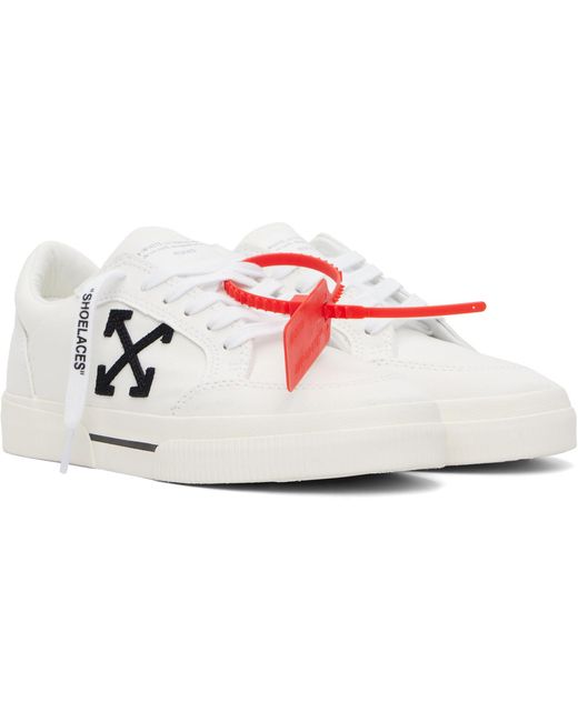 Off-White c/o Virgil Abloh Black Vulcanized Low Canvas Sneakers