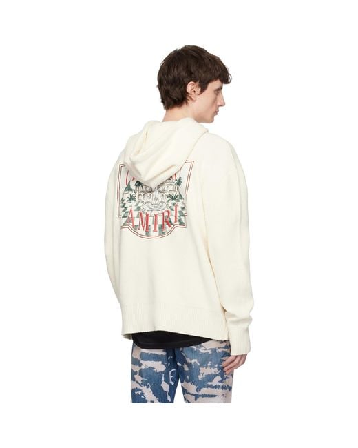 Amiri White Off- Chateau Sketch Hoodie for men