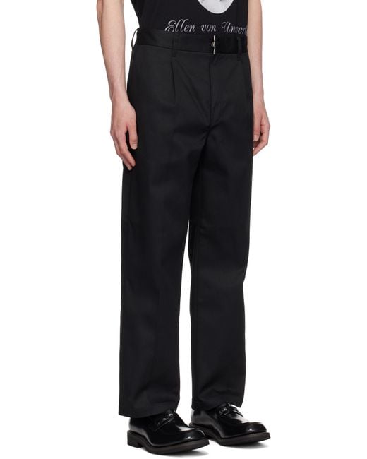 Wacko Maria Black Dickies Edition Pleated Trousers for men