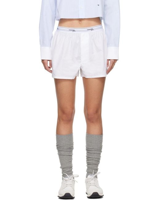HOMMEGIRLS White Boxer Shorts