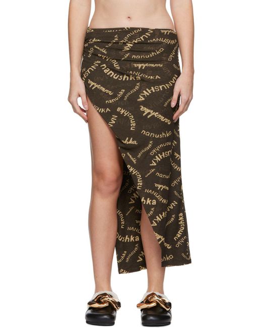 Nanushka Multicolor Taina Midi Skirt