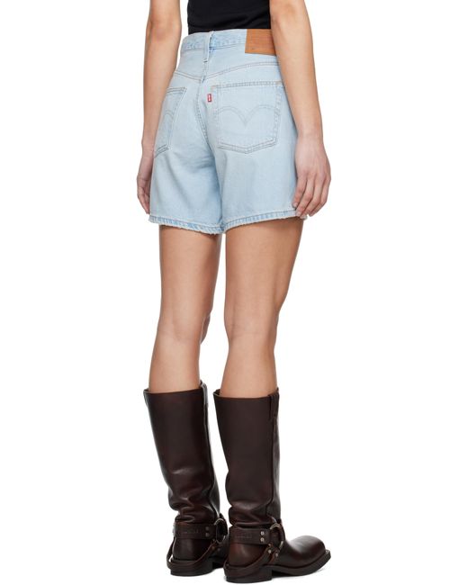 Levi's ブルー 501 Original Fit Mid-Thigh Lightweight デニムショートパンツ Blue