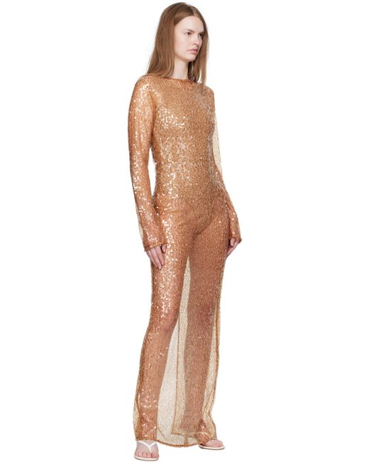 Robe Longue Thom Brun Clair Paris Georgia en coloris Black