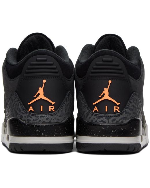Nike Black Air Jordan 3 Retro Sneakers for men