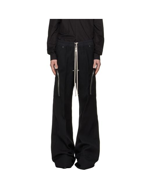 Rick Owens Black Tower Heizer Belas Cargo Pants for men