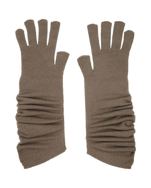 Homme Plissé Issey Miyake Multicolor Taupe Cashmere Winter Gear Gloves for men