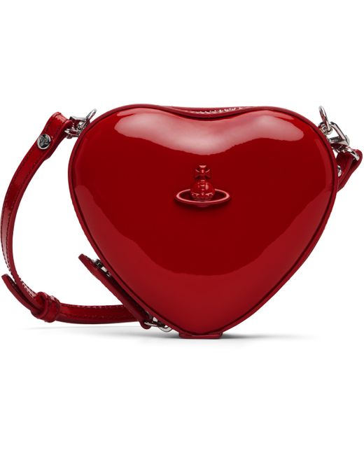 メンズ Vivienne Westwood レッド ミニ Heart クロスボディバッグ Red