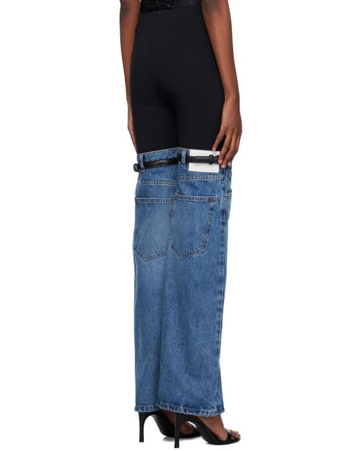Coperni Black & Blue Hybrid Flare Jeans