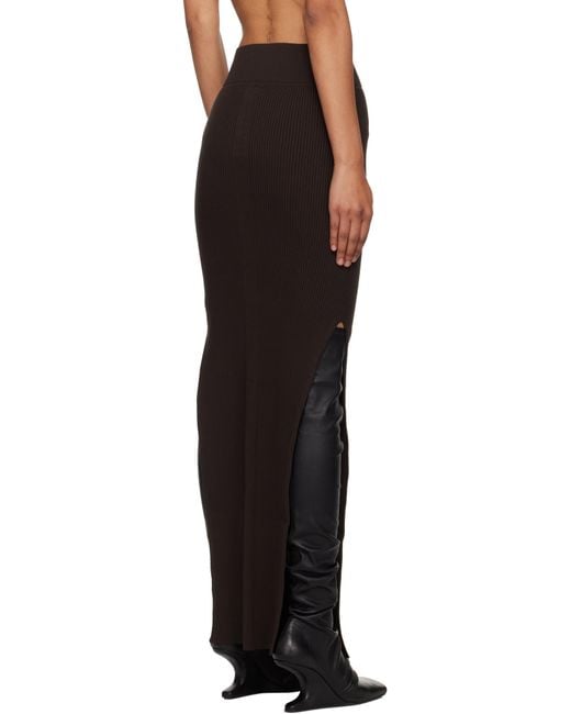 Rick Owens Black Concordians Sacriskirt Midi Skirt