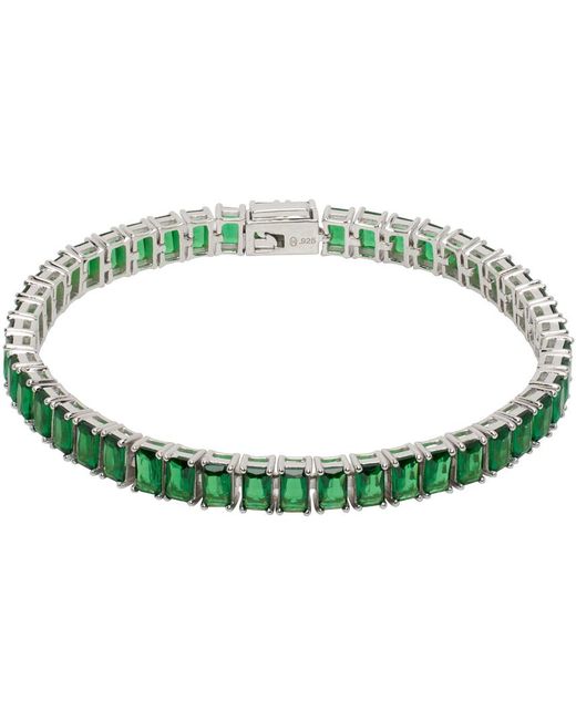 Bracelet de tennis argenté et vert Hatton Labs pour homme en coloris Green