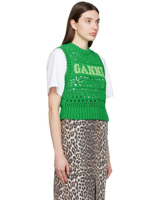 Ganni Green Rope Vest