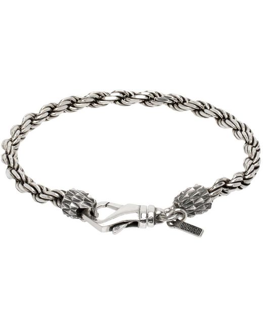 Emanuele Bicocchi Black Rope Chain Bracelet for men