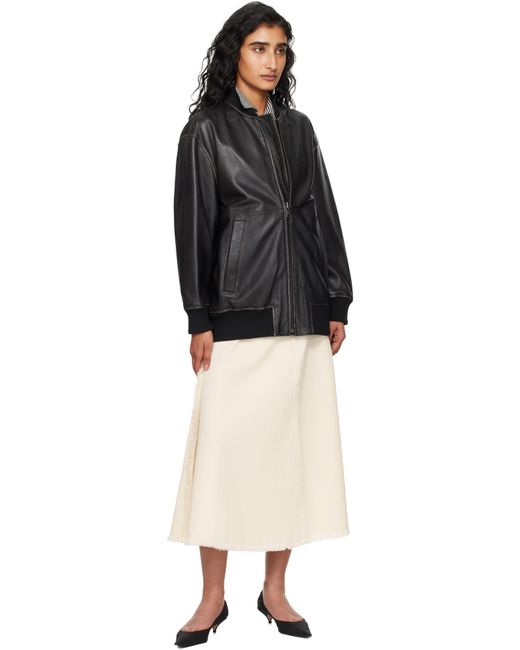 Weekend by Maxmara Black Tattico Leather Jacket