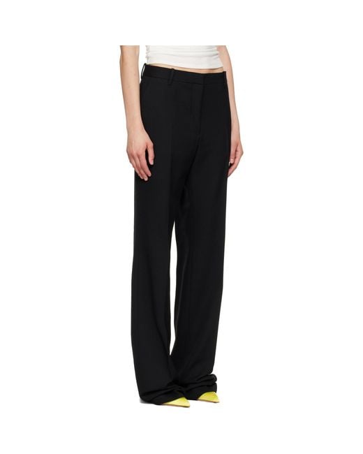 Tom Ford Black Sharp Tailored Straight Boyfriend Trousers