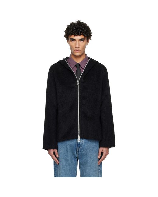 Our Legacy Black Full Zip Hoodie for men