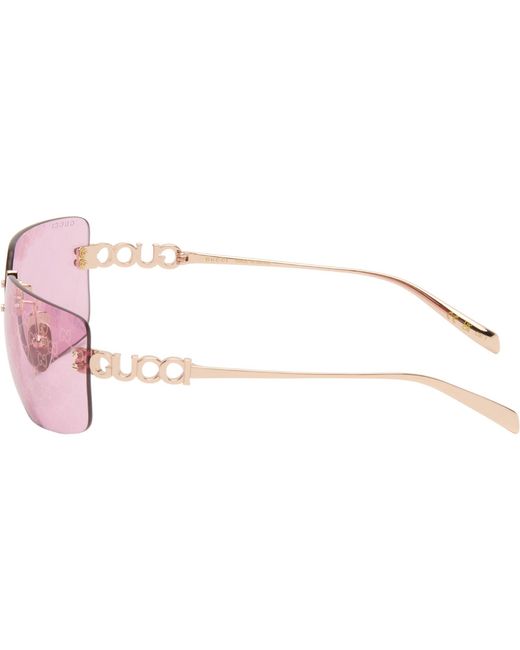 Gucci Black Block Bending Sunglasses