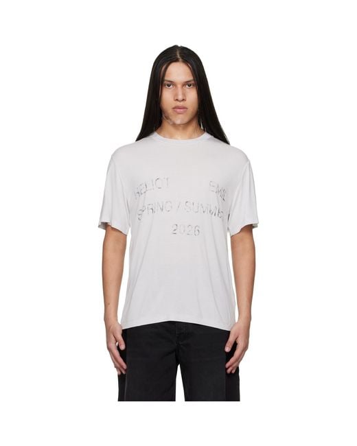 HELIOT EMIL White Overo S/S T-Shirt for men