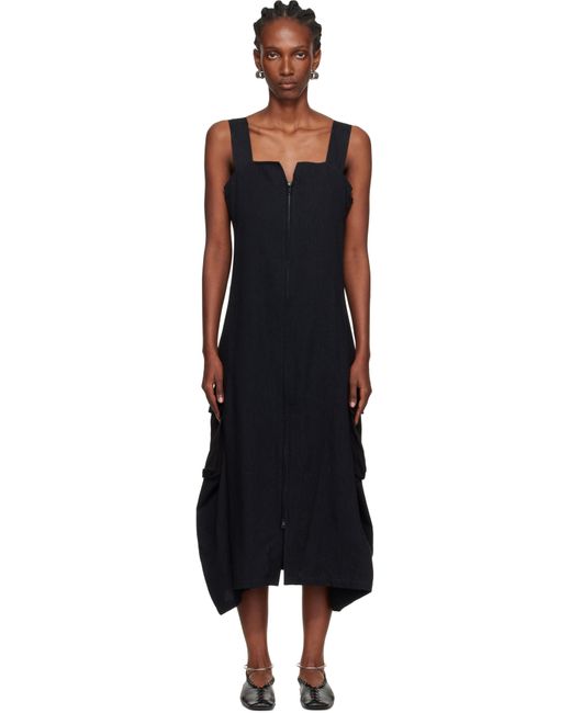 Robe Longue E-Work Noire À Poches Y's Yohji Yamamoto en coloris Black