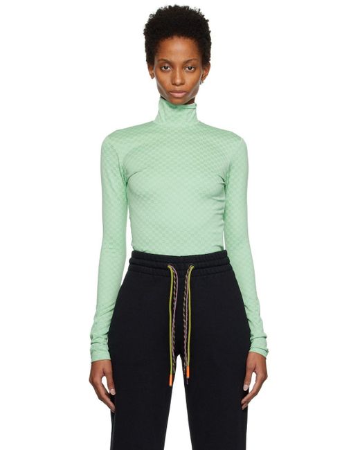 Ambush Synthetic Ambush Green Monogram Bodysuit | Lyst