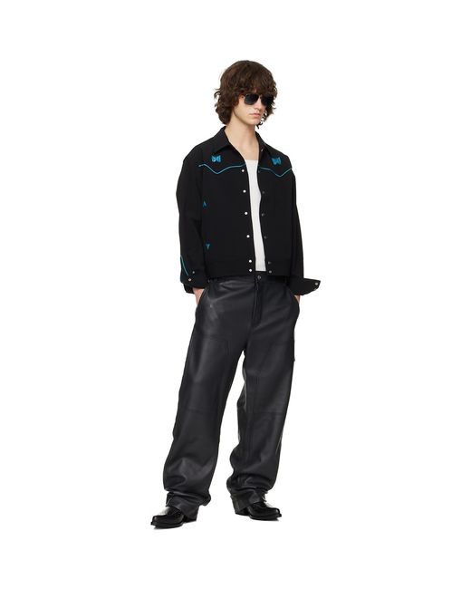 Needles Black Piping Cowboy Jacket for men