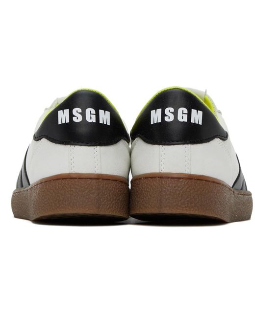 MSGM Black White & Gray Retro Sneakers
