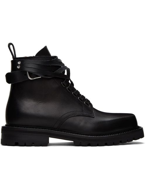 Dries Van Noten Black Lace-up Boots for men