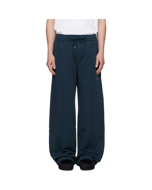 Casablanca Blue Drawstring Wideleg Sweatpants for men