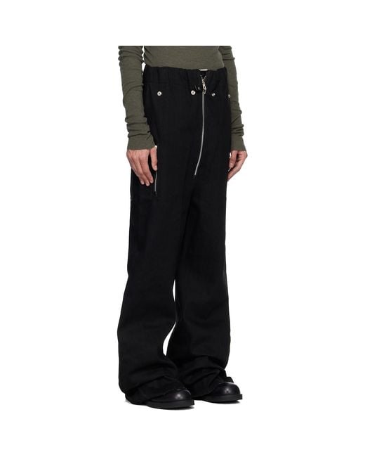 SWAMPGOD Black Palombaro Bottom Trousers for men