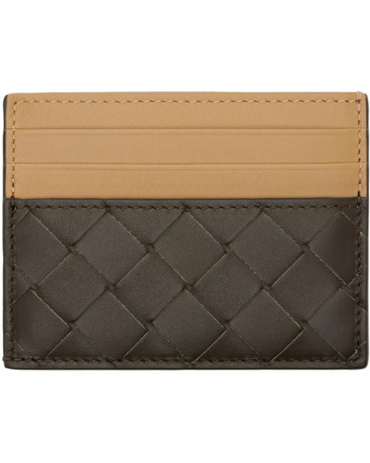 Bottega Veneta Black Intrecciato Credit Card Holder for men