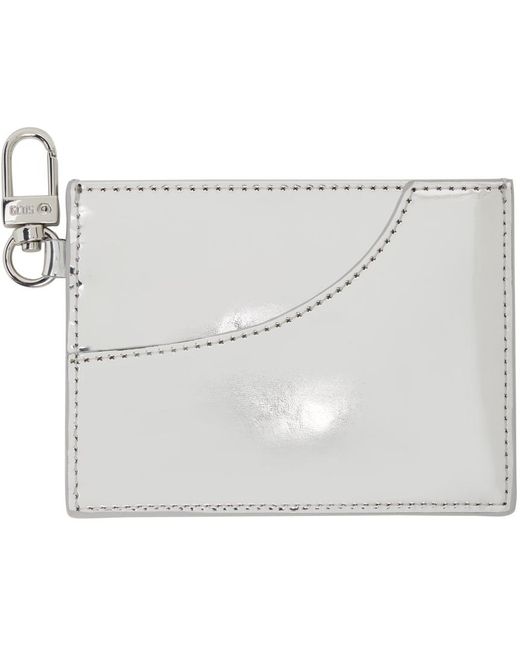 Gcds White Silver Comma Mirror Card Holder