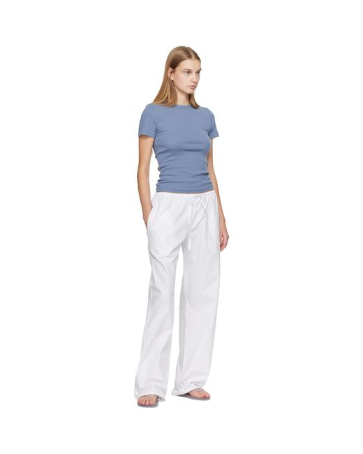 Matteau White Drawcord Trousers