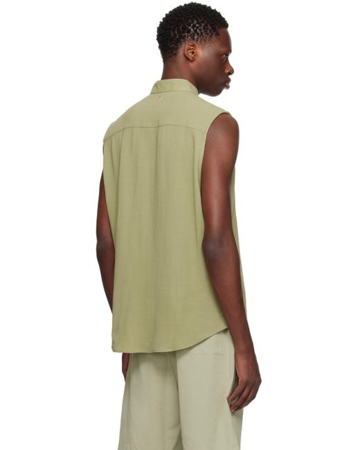 AMI Green Sleeveless Shirt for men