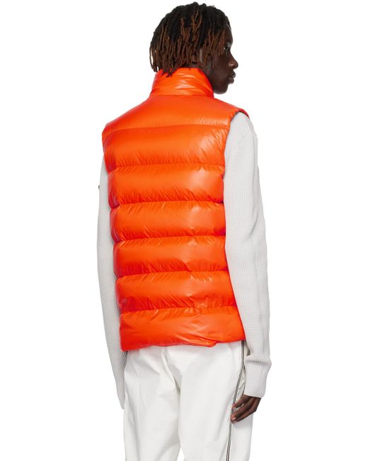 Veste tibb rembourrée en duvet Moncler pour homme en coloris Orange