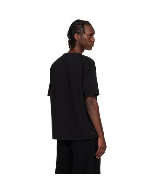 Rhude Black Oversized Chateau Crest T-Shirt for men